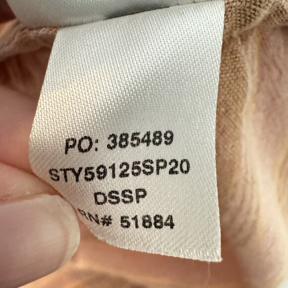 Patagonia W's Garden Island Dress Sz XL Peach Stripe Maxi Button Back Beachy - Picture 9 of 13